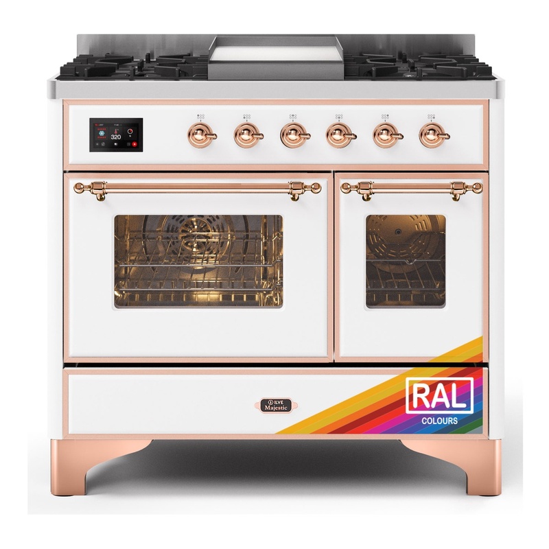 ILVE UMD10FDNS3RAPLP Majestic II 40" Dual Fuel Range (Liquid Propane, Triple Glass Door, RAL, Copper)