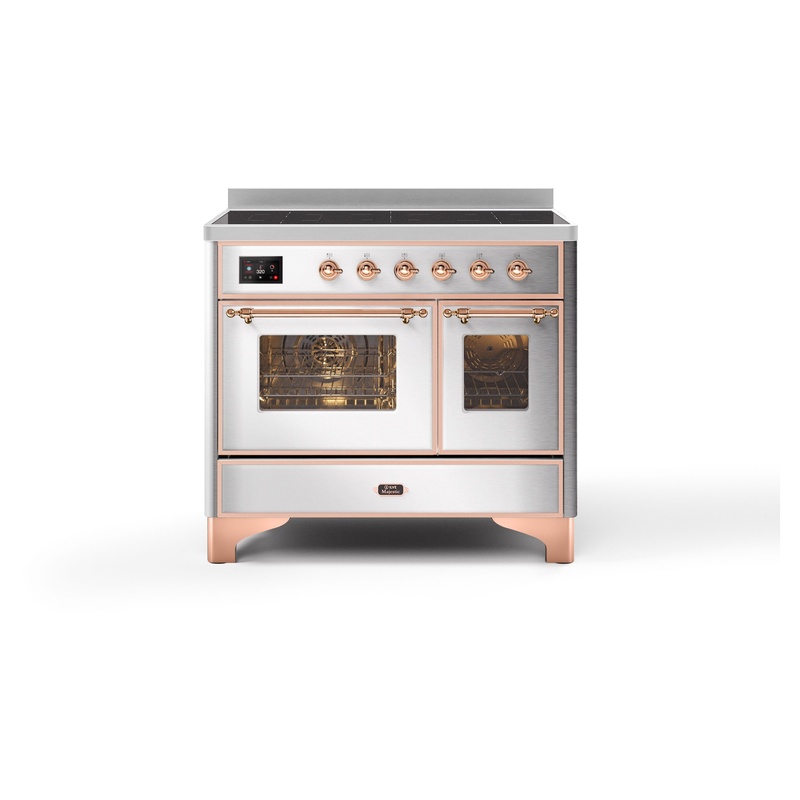 ILVE UMDI10NS3SSP Majestic II 40" Induction Range (Triple Glass Door, Stainless Steel, Copper)