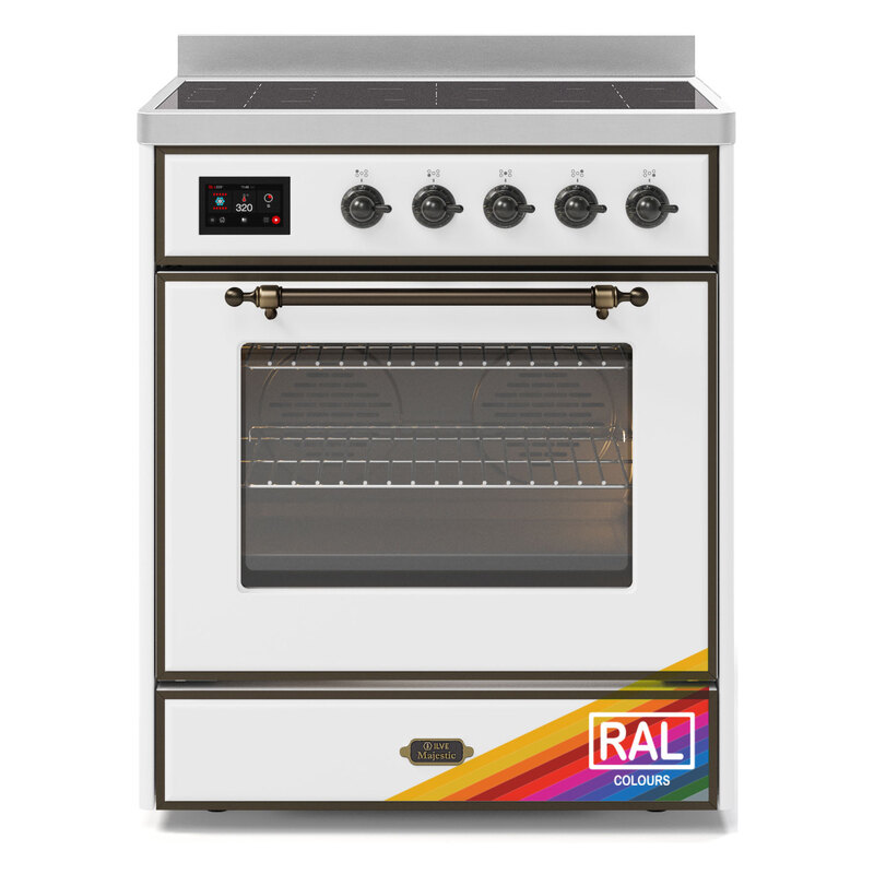 ILVE UMI30NE3RAB Majestic II 30" Induction Range (Triple Glass Door, RAL, Burnished)