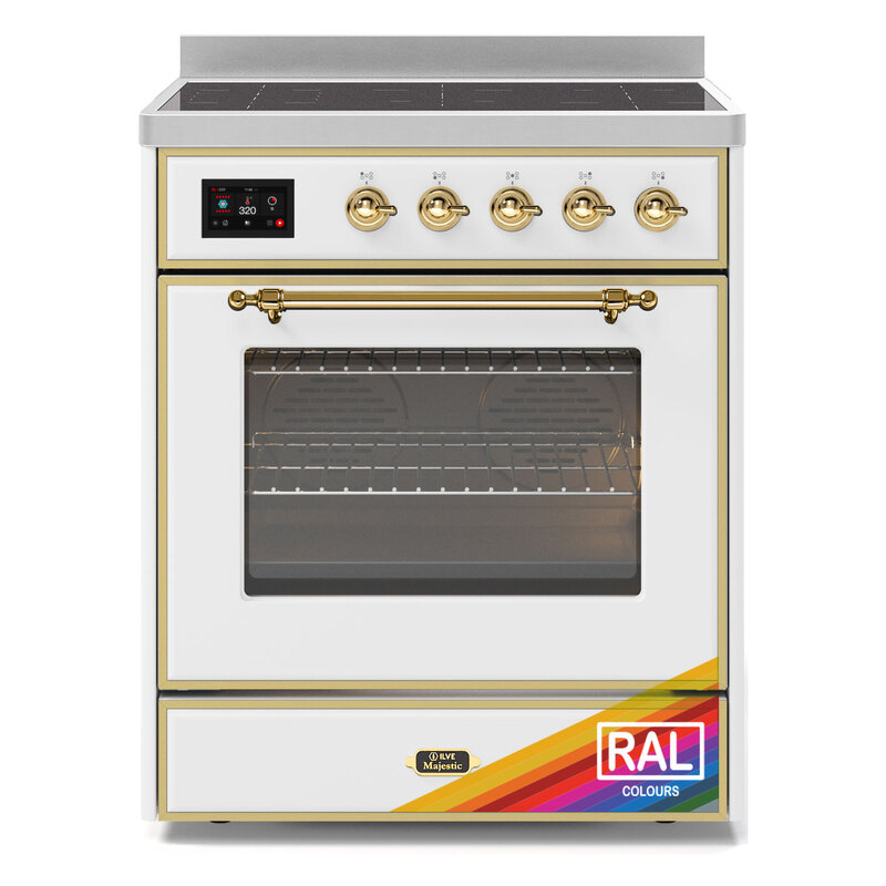 ILVE UMI30NE3RAG Majestic II 30" Induction Range (Triple Glass Door, RAL, Brass)