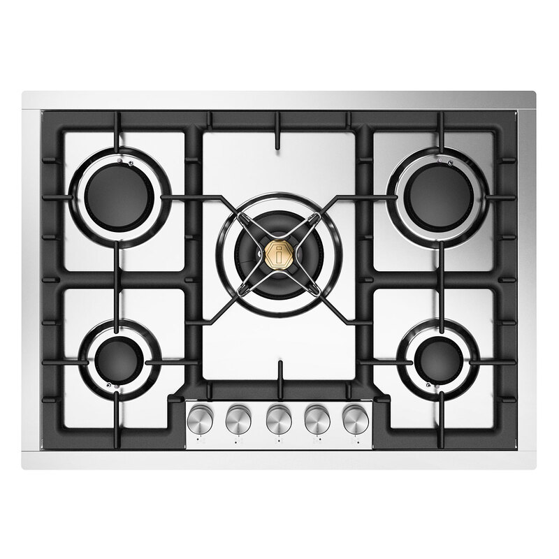 ILVE UHCPT75SSLP Professional Plus II 30 inch Built-In Gas Cooktop with 5 Burners, in Stainless Steel (Liquid Propane)