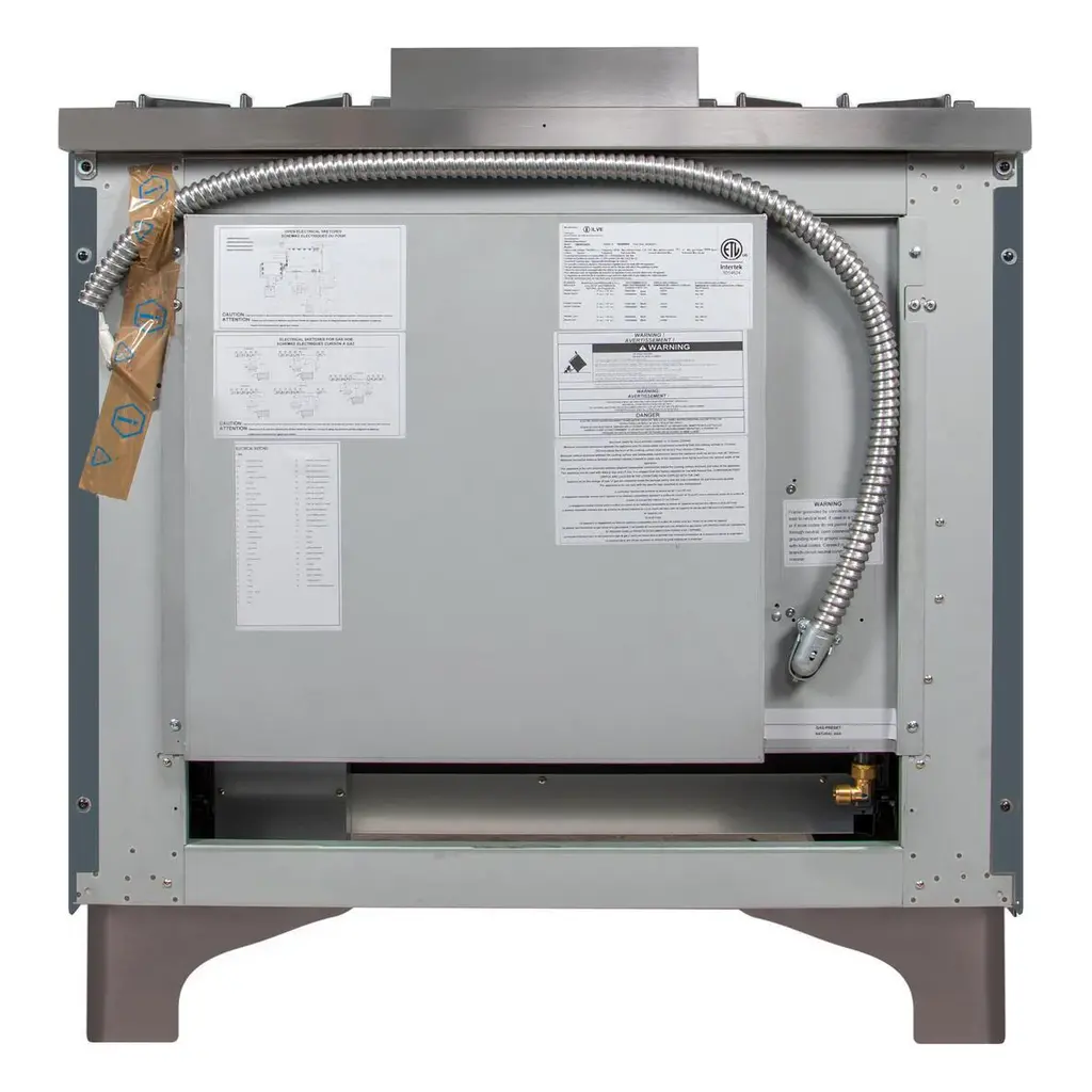 ILVE_UM09FDNS3BGC_Majestic_II_36"_Dual_Fuel_Range_rear_view