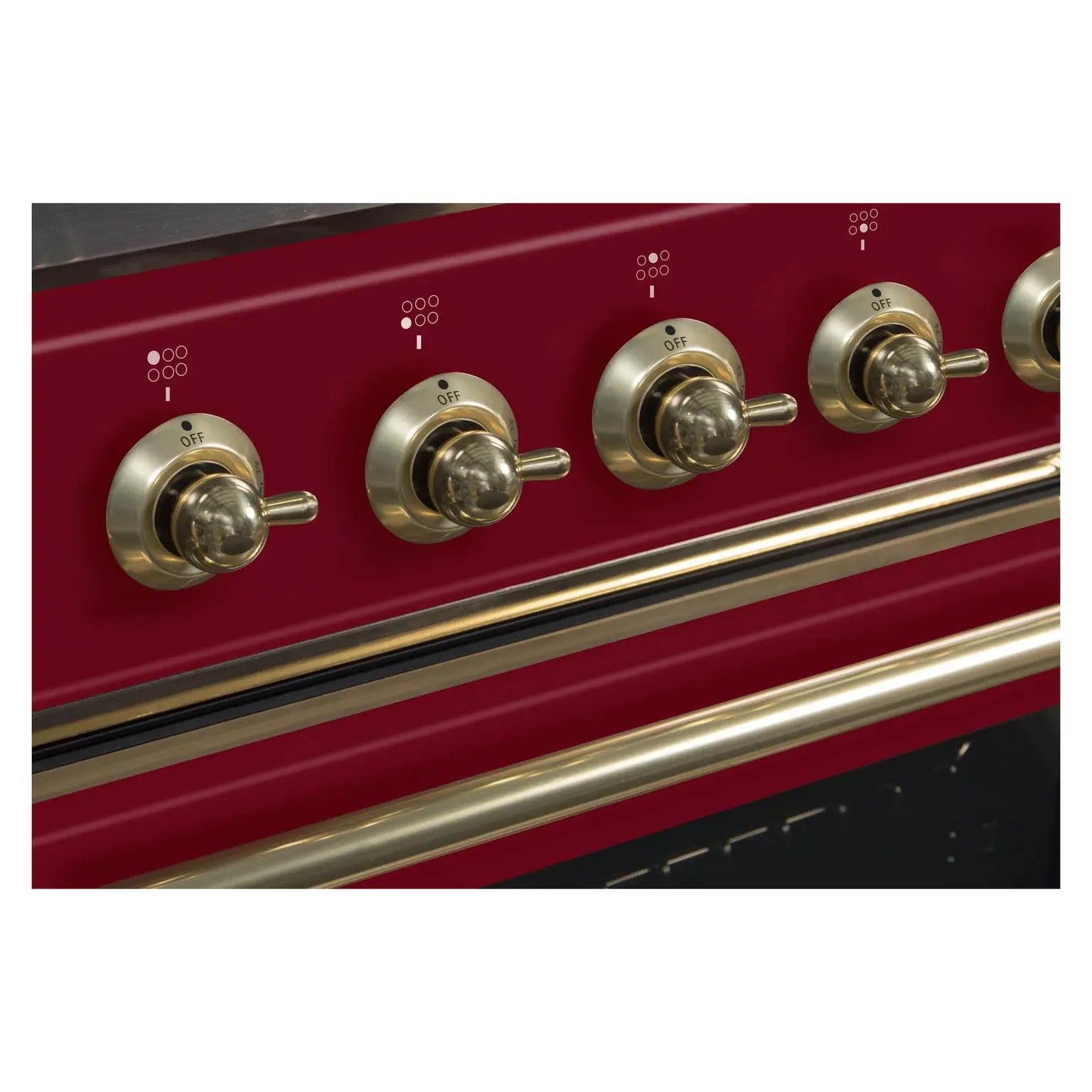 ILVE_UM09FDNS3BUGLP_Majestic_II_36"_Dual_Fuel_Range_knobs
