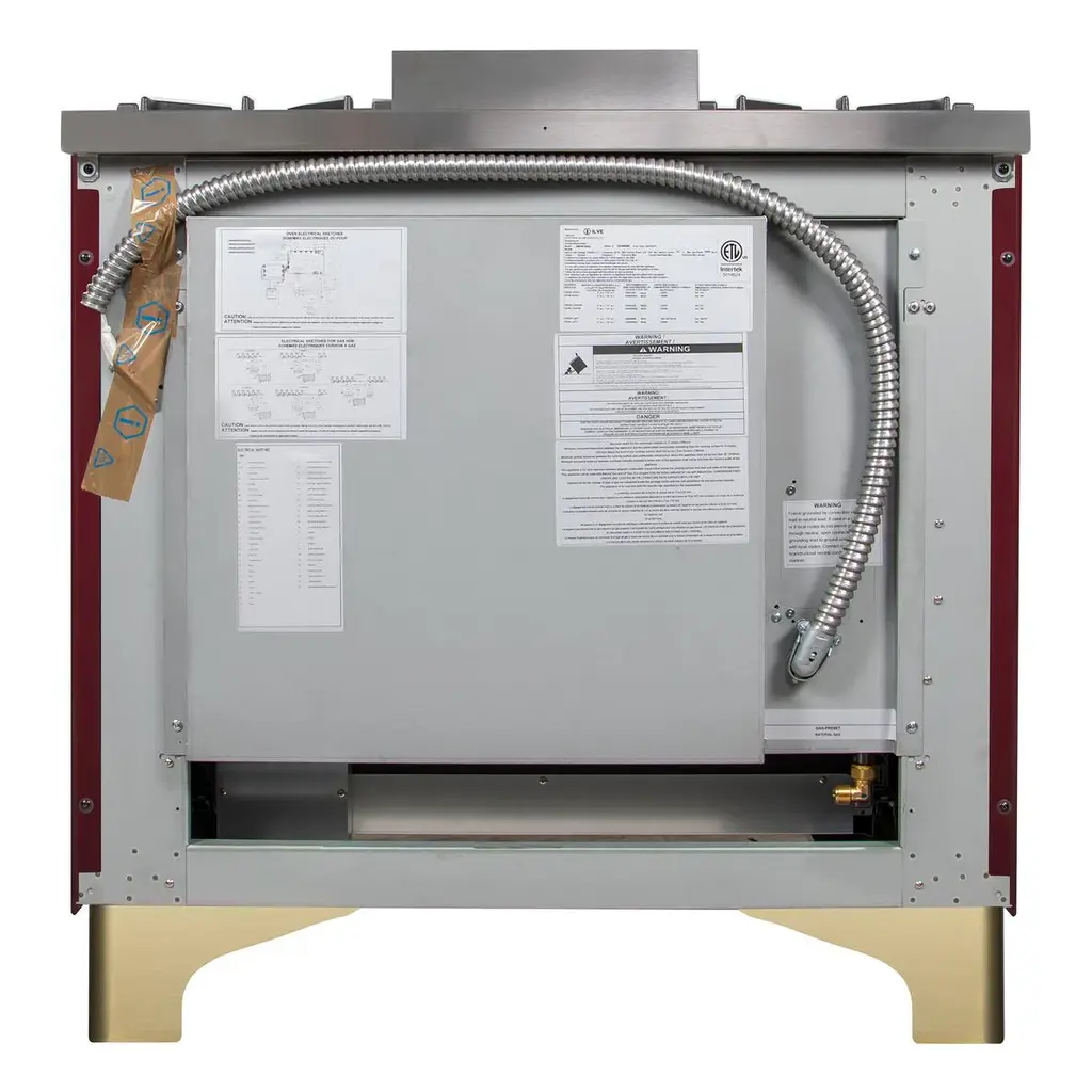 ILVE_UM09FDNS3BUG_Majestic_II_36"_Dual_Fuel_Range_rear_view