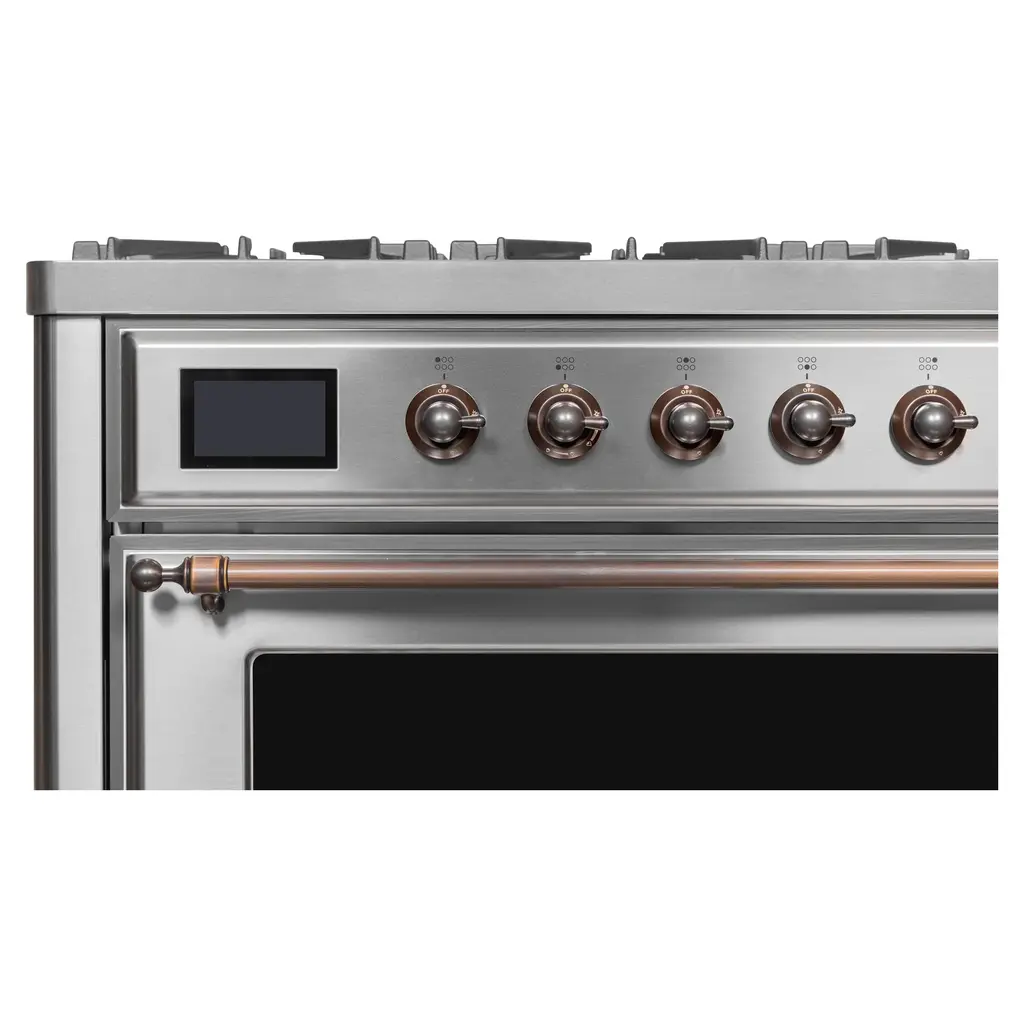ILVE_UM09FDNS3SSBLP_Majestic_II_36"_Dual_Fuel_Range_controls
