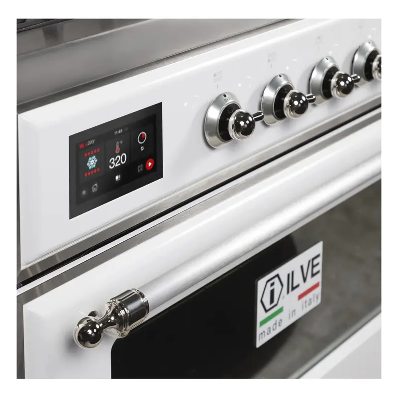 ILVE_UM09FDNS3WHCLP_Majestic_II_36"_Dual_Fuel_Range_controls