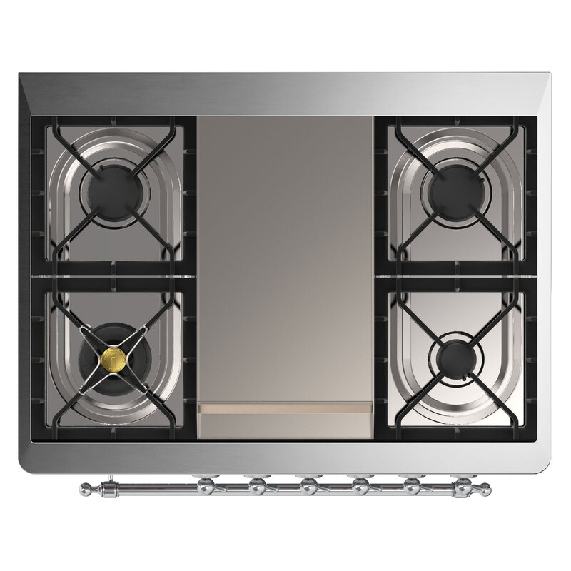 ILVE_UM09FDQNS3RAC_Majestic_II_36"_Dual_Fuel_Range_cooktop