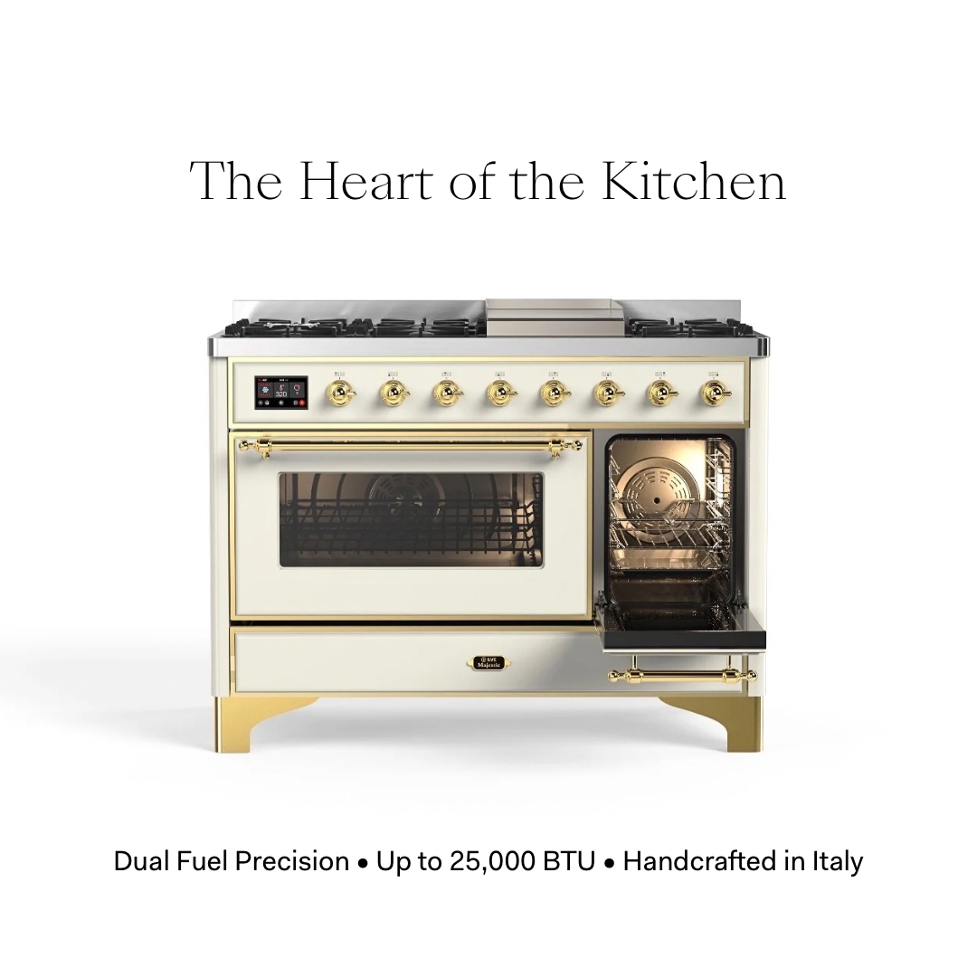 Lewes Delaware Coastal Kitchen with ILVE Majestic 48” Range | Luxury Kitchen Design