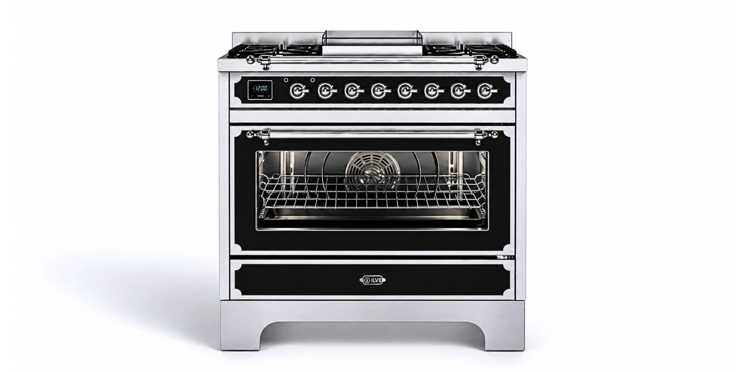 Graphite Matte + Chrome ILVE Decor Series Dual Fuel Range - New 2026