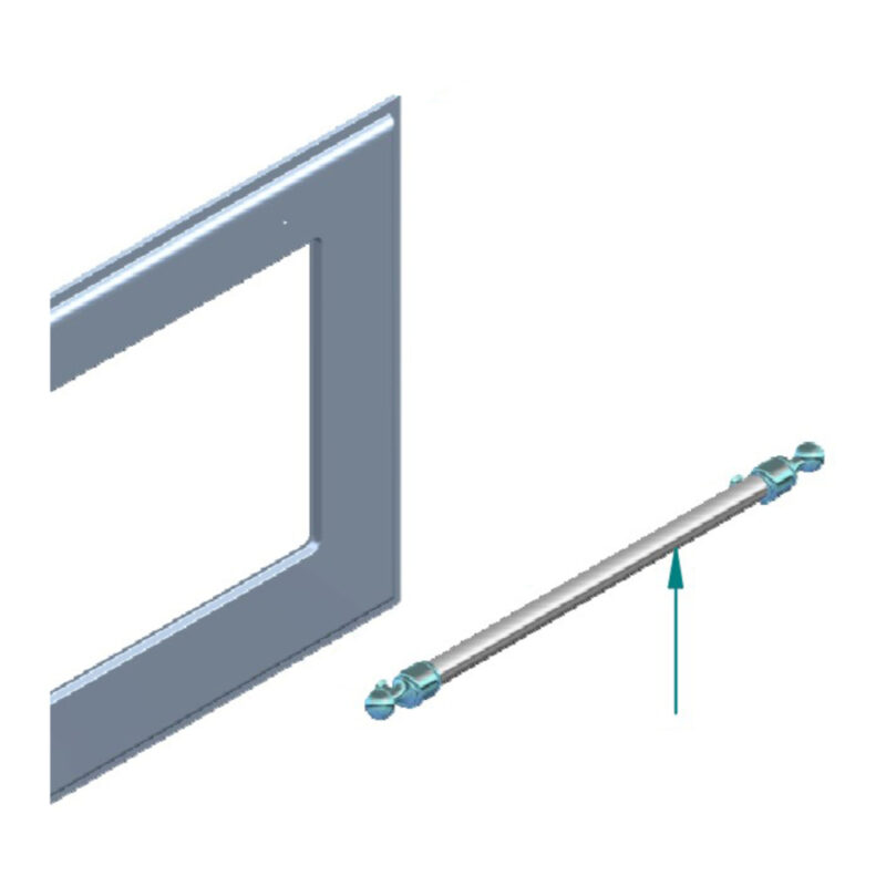 ILVE Parts EA4270009000008 Majestic/Nostalgie II Chrome Handle for UOV 60 and UOV 76 Ovens (A/116/26/08)