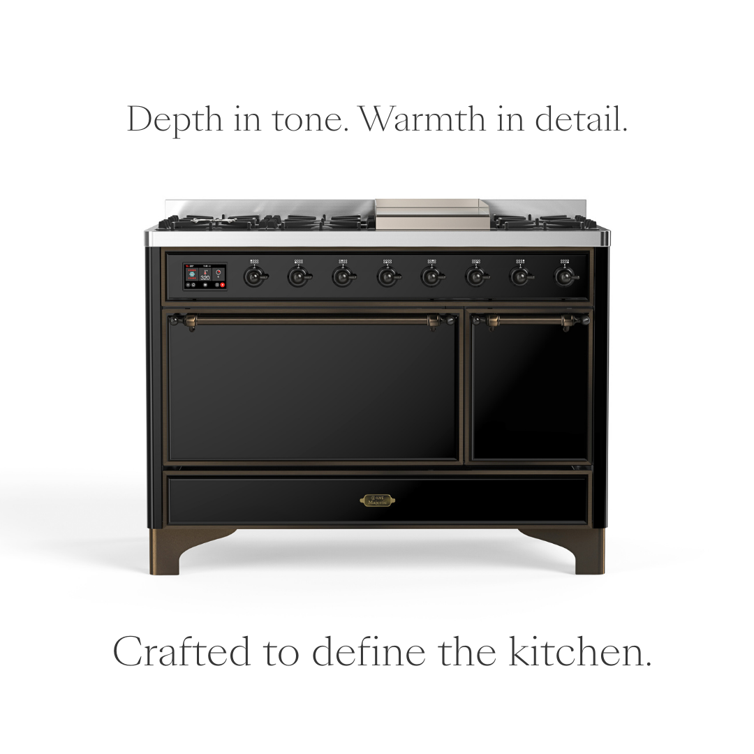ILVE Majestic III 48 inch Dual Graphite Matte Burnished Crafted to Define the Kitchen