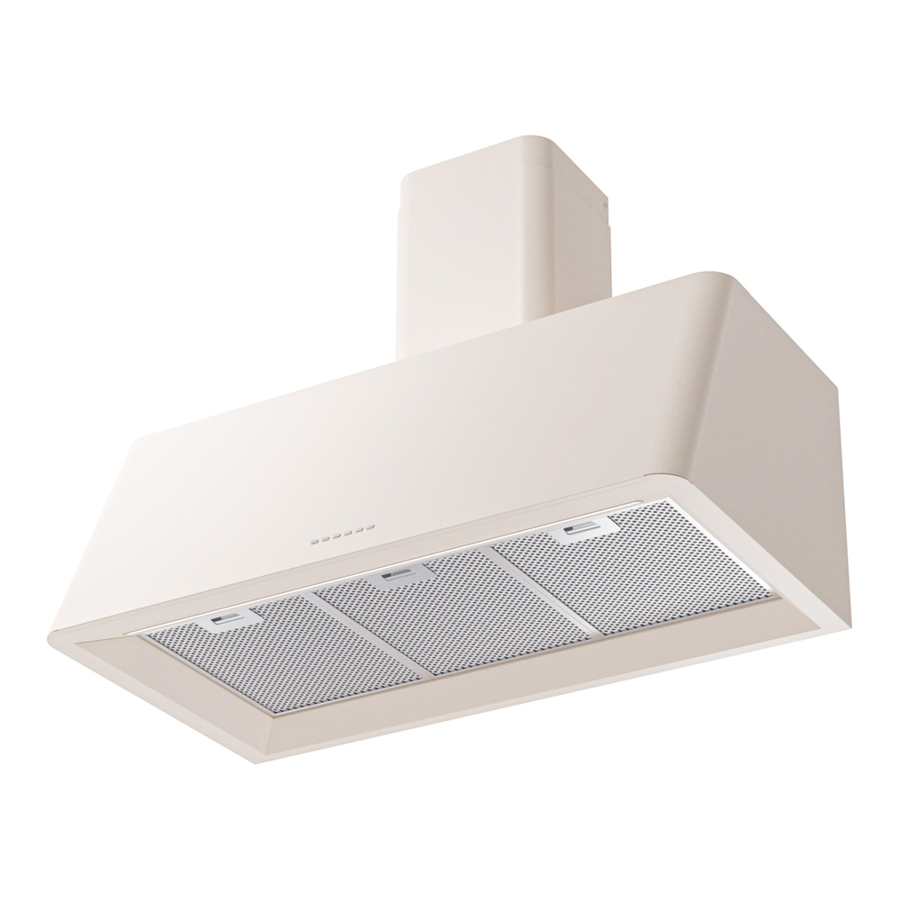 ILVE UAG36AW Nostalgie II 36 inch Wall Mount Range Hood with 600 CFM, 3 Speed + Intensive, Front LED Light Bar (Antique White) 3 ILVE UAG36AW Nostalgie 36" Range Hood, bottom angled view