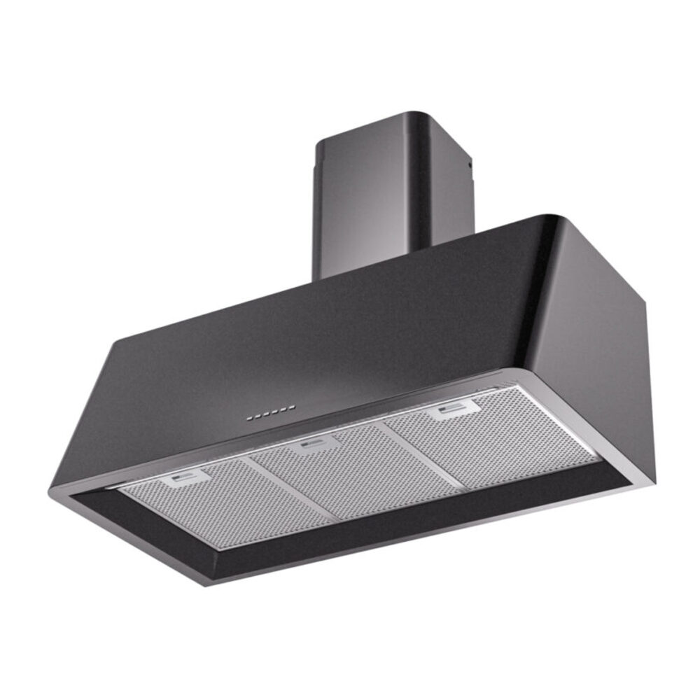ILVE UAG36BK Nostalgie 36" Range Hood, bottom angled view