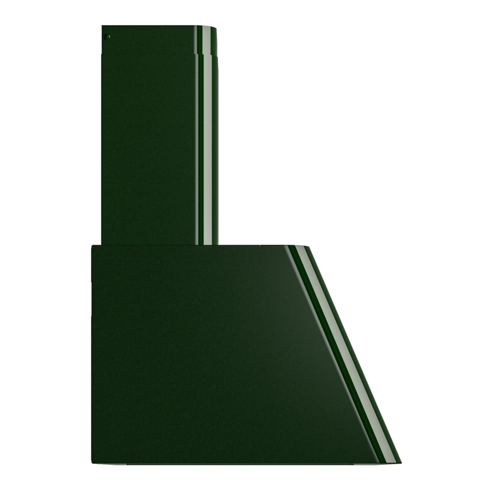 ILVE UAG36EG Nostalgie II 36 inch Wall Mount Range Hood with 600 CFM, 3 Speed + Intensive, Front LED Light Bar (Emerald Green) 4 ILVE UAG36EG Nostalgie 36" Range Hood, side view