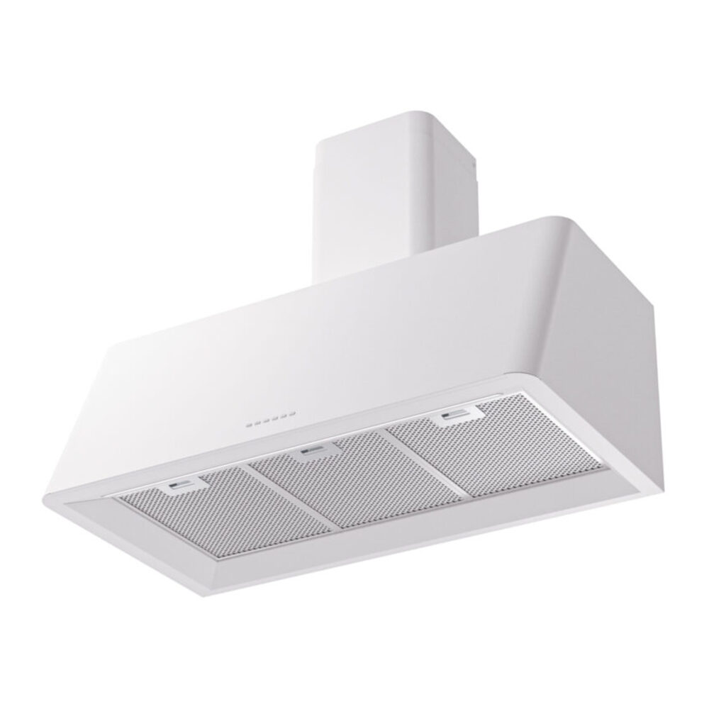 ILVE UAG36WH Nostalgie 36" Range Hood, bottom angled view