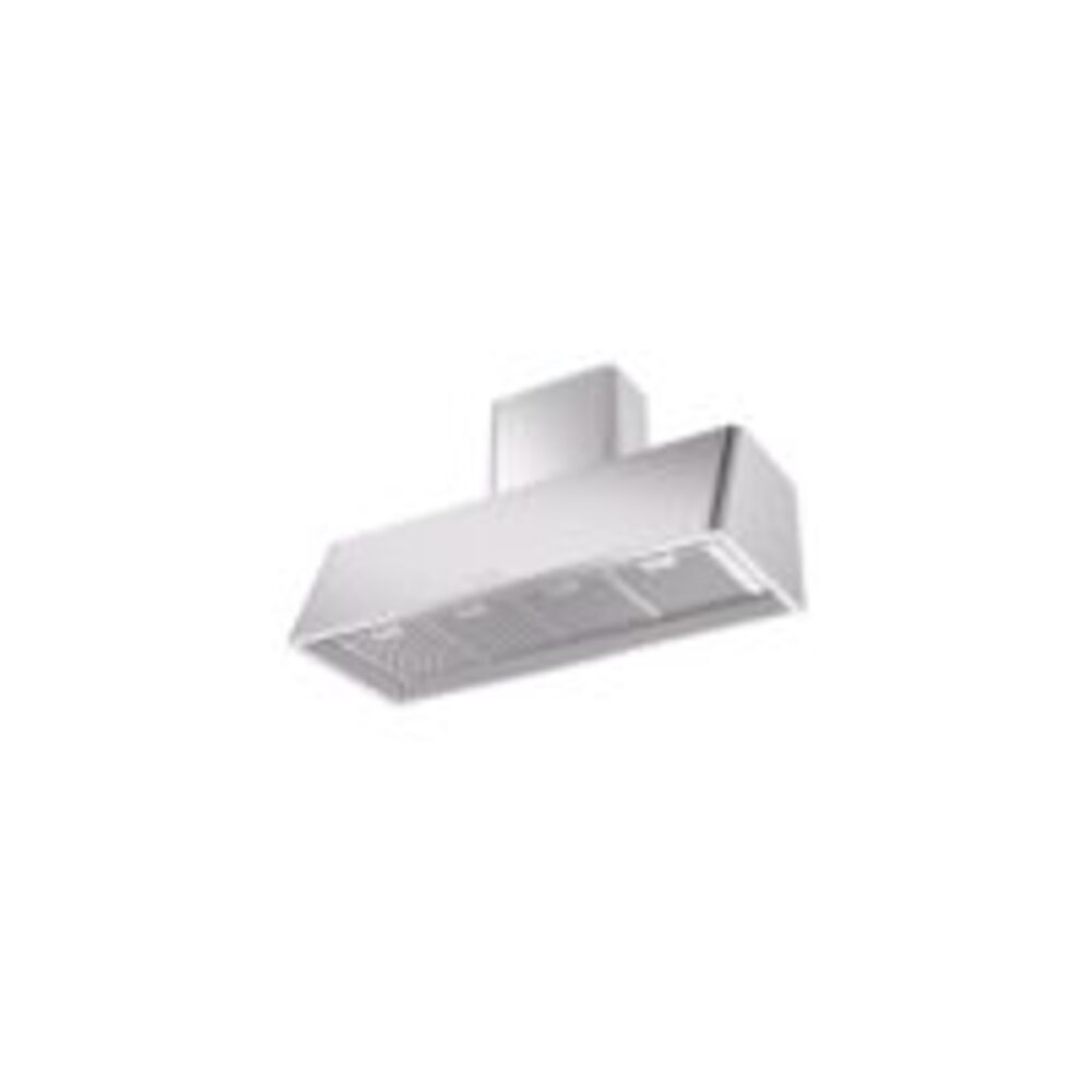 ILVE UAG48SS Nostalgie 48" Range Hood, bottom angled view