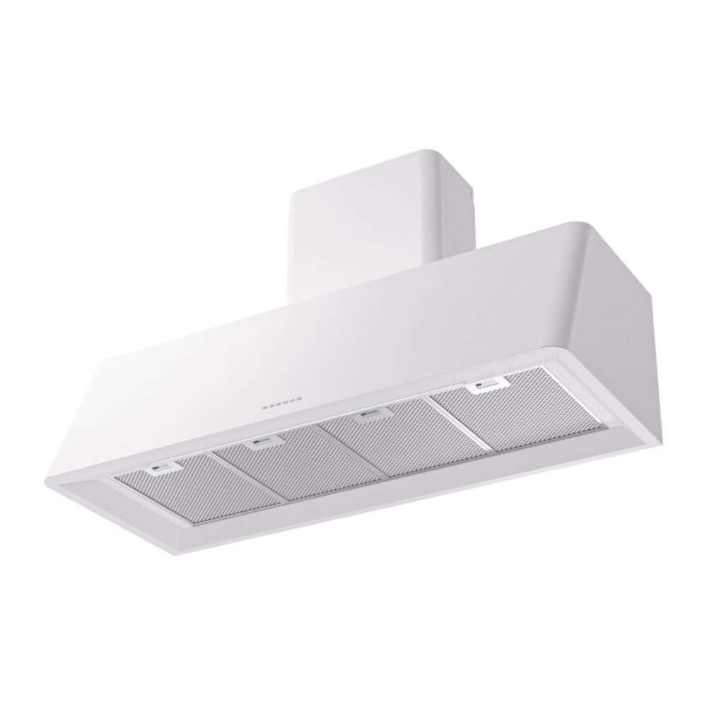 ILVE UAG48WH Nostalgie 48" Range Hood, bottom angled