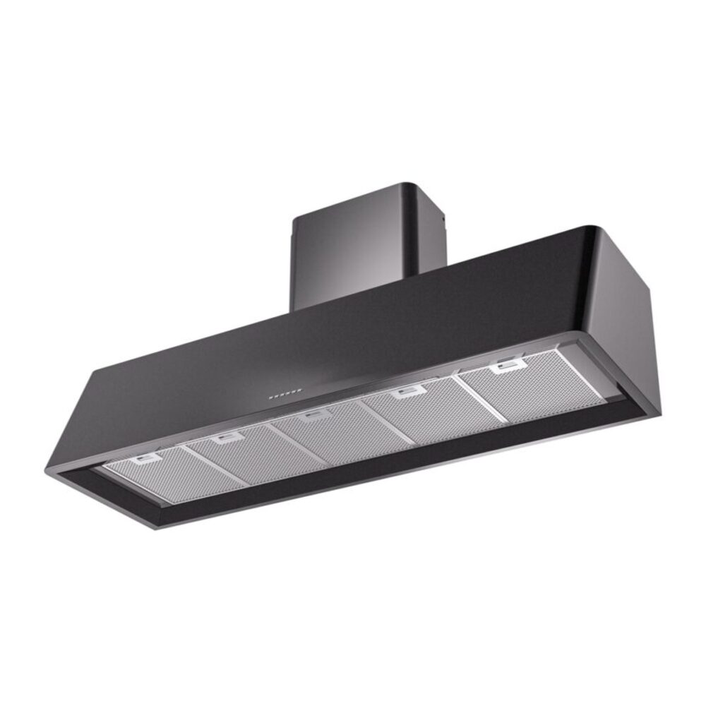 ILVE UAG60BK Nostalgie 60" Range Hood, bottom angled view