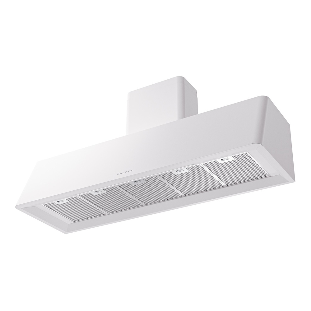 ILVE UAG60WH Nostalgie 60" Range Hood, bottom angled view