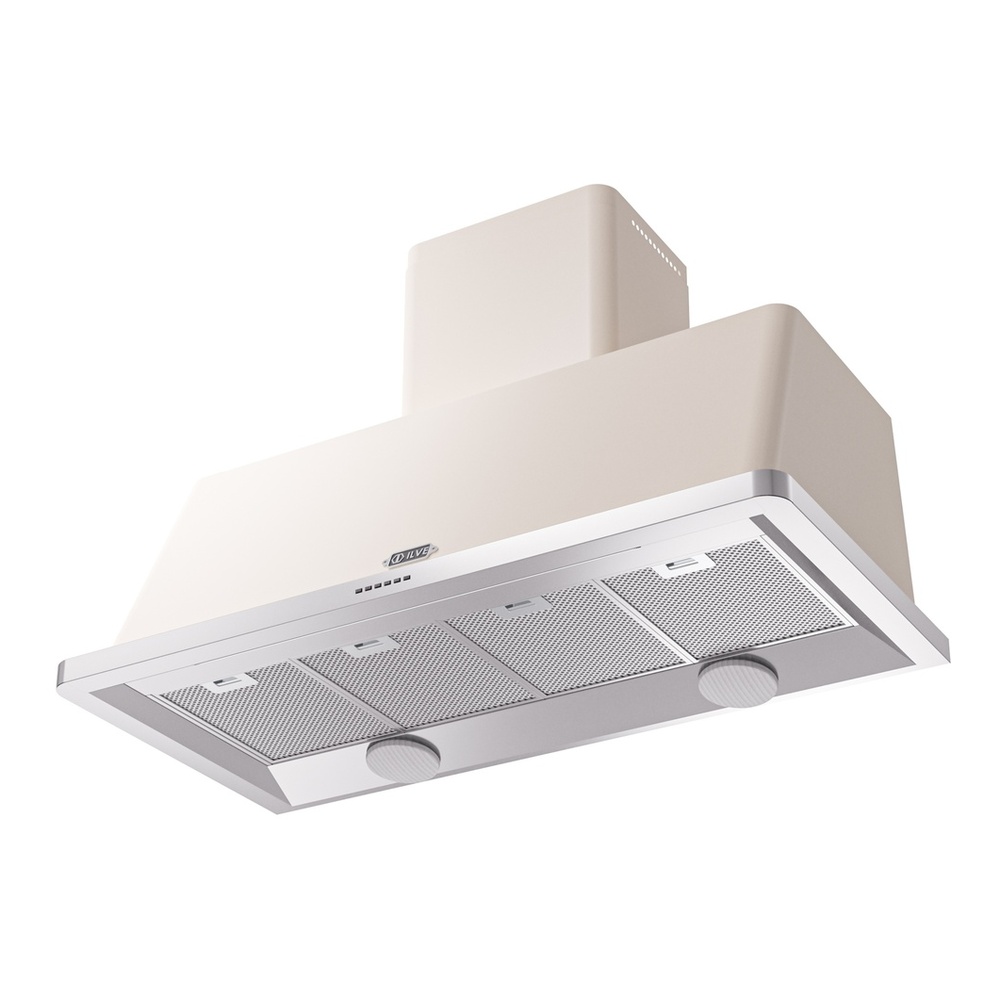 ILVE UAM120AW Majestic II 48 inch Range Hood with 850 CFM (Antique White) 3 ILVE UAM120AW Majestic 48" Range Hood, bottom angled view