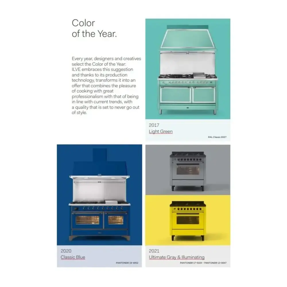 ILVE UAM120RA Majestic II 48 inch Range Hood with 850 CFM (RAL) 4 ILVE UAM120 ral colors