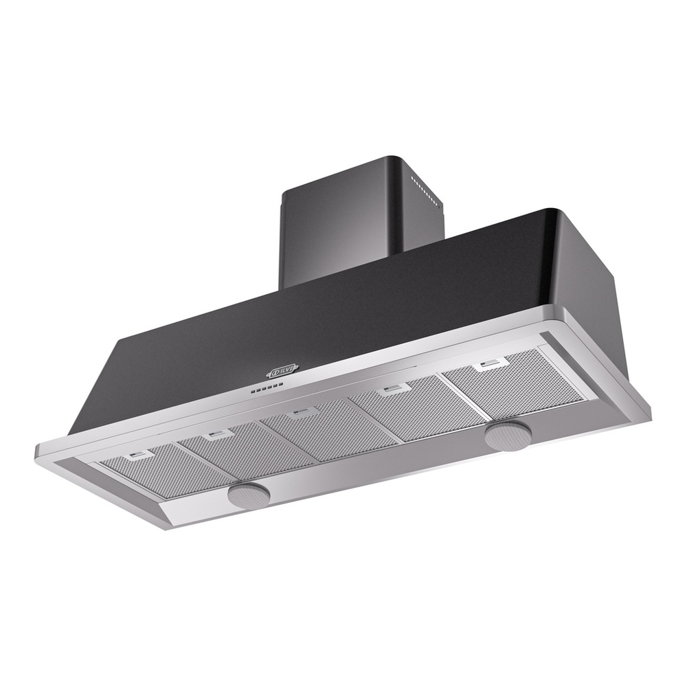 ILVE UAM150BK Majestic II 60 inch Range Hood (Glossy Black) 3 ILVE UAM150BK Majestic 60" Range Hood, bottom angled view