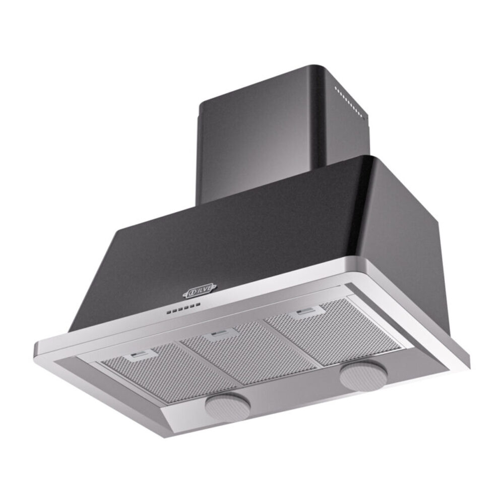 ILVE UAM90BK Majestic 36" Range Hood, bottom angled view