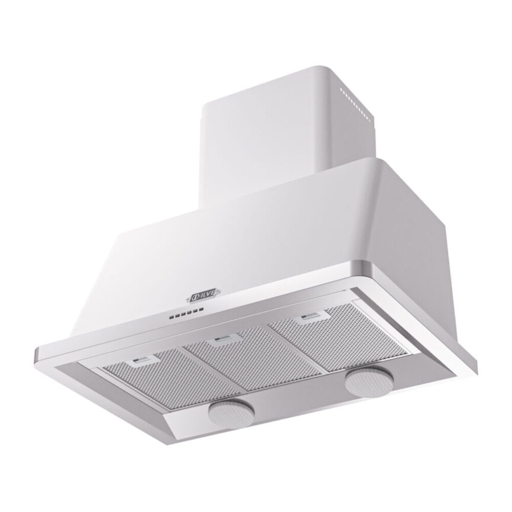 ILVE UAM90WH Majestic 36" Range Hood, bottom angled view