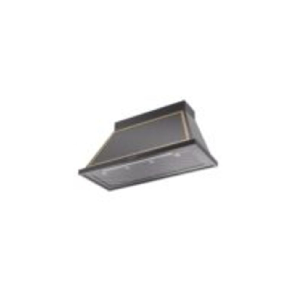 ILVE UANB48BKG Nostalgie Noblesse 48" Range Hood, bottom angled view