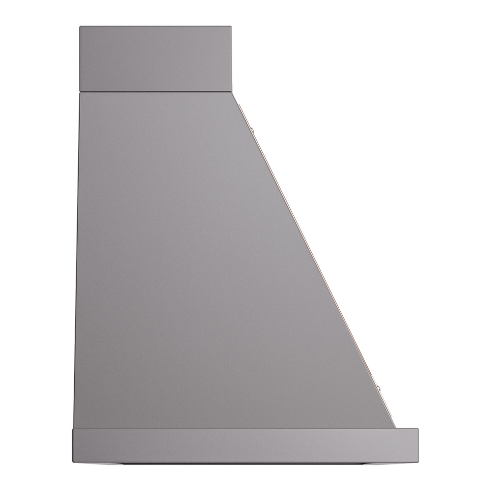 ILVE UANB48MGP Nostalgie II Noblesse 48 inch Range Hood with 600 CFM (Graphite Matte, Copper) 4 ILVE UANB48MGP Nostalgie Noblesse 48" Range Hood, side view