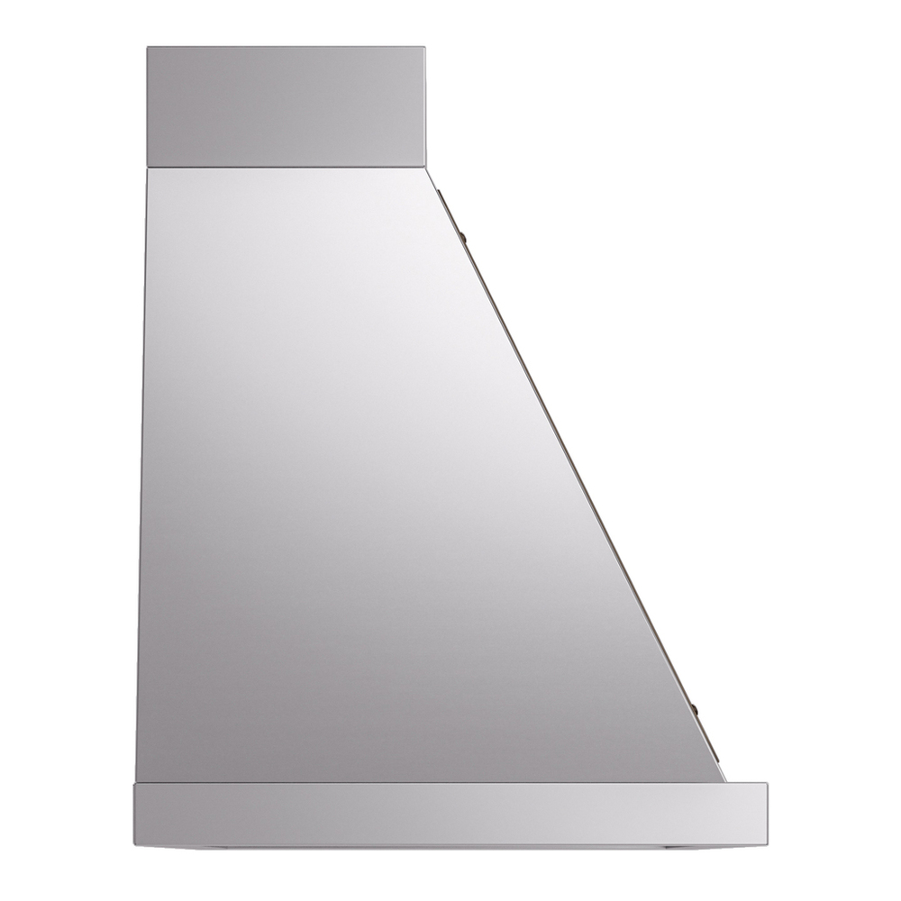 ILVE UANB48SSB Nostalgie II Noblesse 48 inch Range Hood with 600 CFM (Stainless Steel, Burnished) 4 ILVE UANB48SSB Nostalgie Noblesse 48" Range Hood, side view