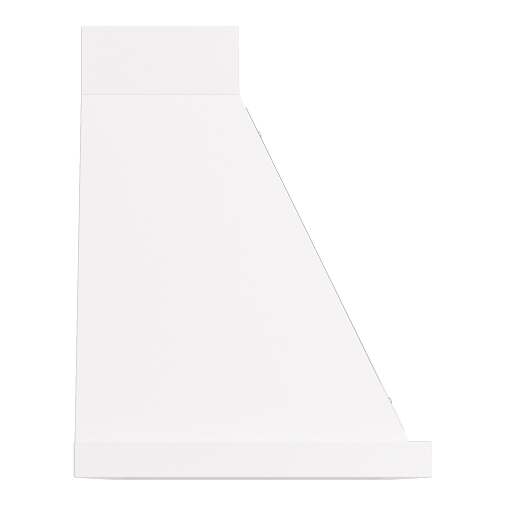 ILVE UANB48WHC Nostalgie II Noblesse 48 inch Range Hood with 600 CFM (White, Chrome) 4 ILVE UANB48WHC Nostalgie Noblesse 48" Range Hood, side view