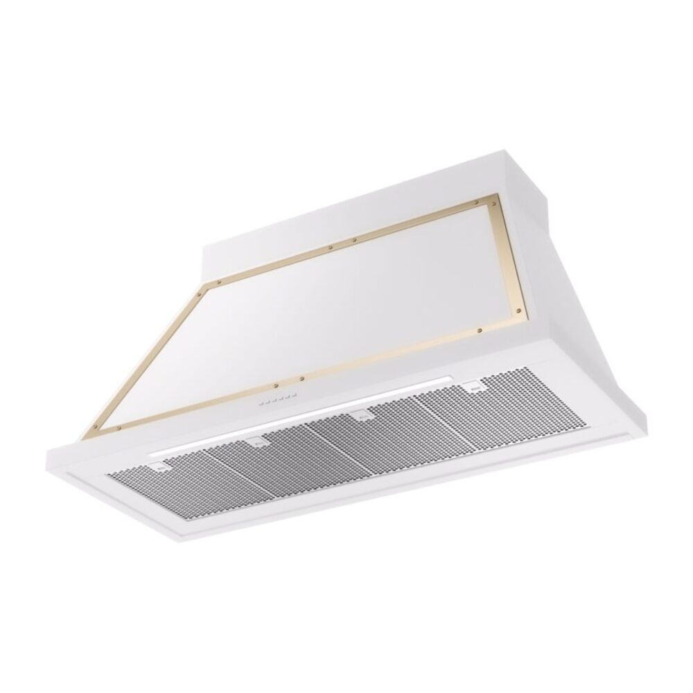 ILVE UANB48WHG Nostalgie Noblesse 48" Range Hood, bottom angled view