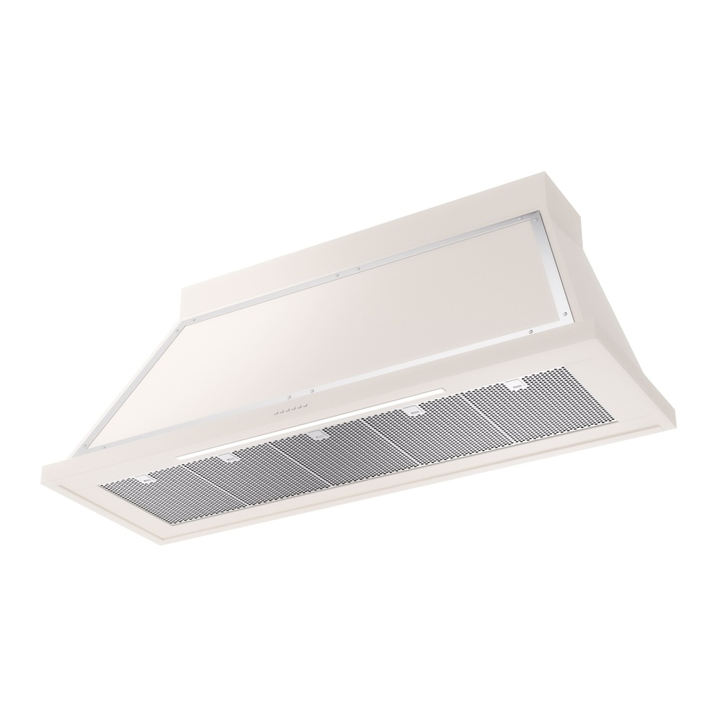 ILVE UANB60AWC Nostalgie II Noblesse 60 inch Range Hood with 600 CFM (Antique White, Chrome) 3 ILVE UANB60AWC Nostalgie Noblesse 60" Range Hood, bottom angled view