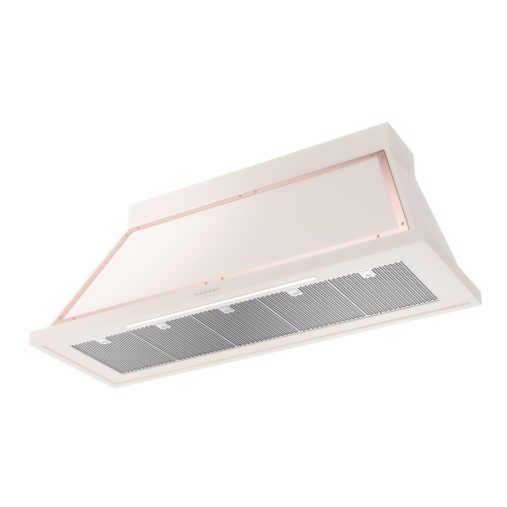 ILVE UANB60AWP Nostalgie II Noblesse 60 inch Range Hood with 600 CFM (Antique White, Copper) 3 ILVE UANB60AWP Nostalgie Noblesse 60" Range Hood, bottom angled view