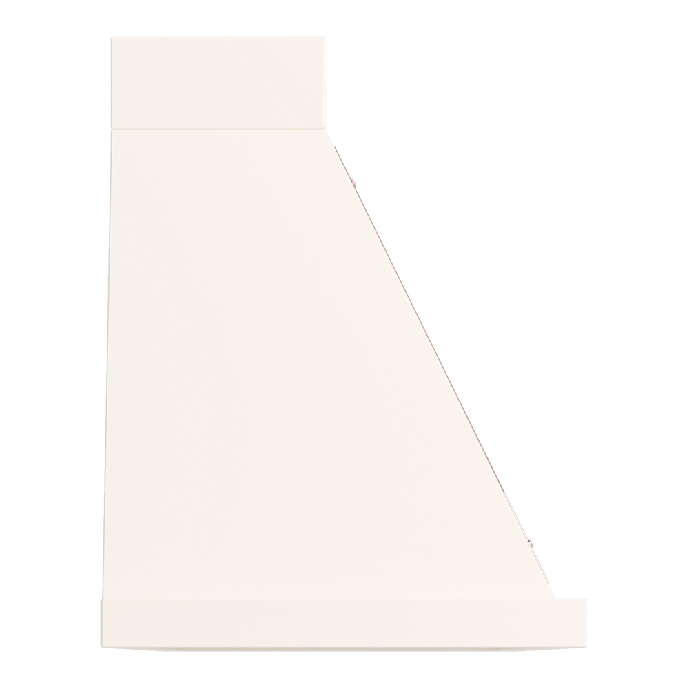 ILVE UANB60AWP Nostalgie II Noblesse 60 inch Range Hood with 600 CFM (Antique White, Copper) 4 ILVE UANB60AWP Nostalgie Noblesse 60" Range Hood, side view