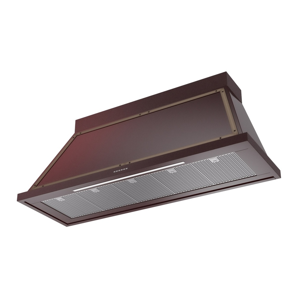 ILVE UANB60BUB Nostalgie II Noblesse 60 inch Range Hood with 600 CFM (Burgundy, Burnished) 3 ILVE UANB60BUB Nostalgie Noblesse 60" Range Hood, bottom angled view