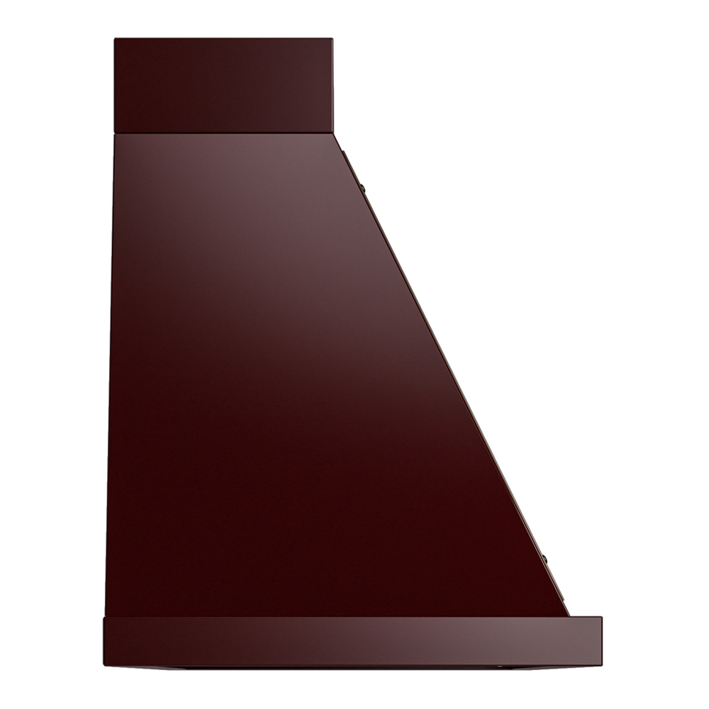 ILVE UANB60BUB Nostalgie II Noblesse 60 inch Range Hood with 600 CFM (Burgundy, Burnished) 4 ILVE UANB60BUB Nostalgie Noblesse 60" Range Hood, side view