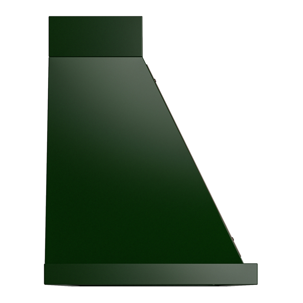 ILVE UANB60EGB Nostalgie II Noblesse 60 inch Range Hood with 600 CFM (Emerald Green, Burnished) 4 ILVE UANB60EGB Nostalgie Noblesse 60" Range Hood, side view