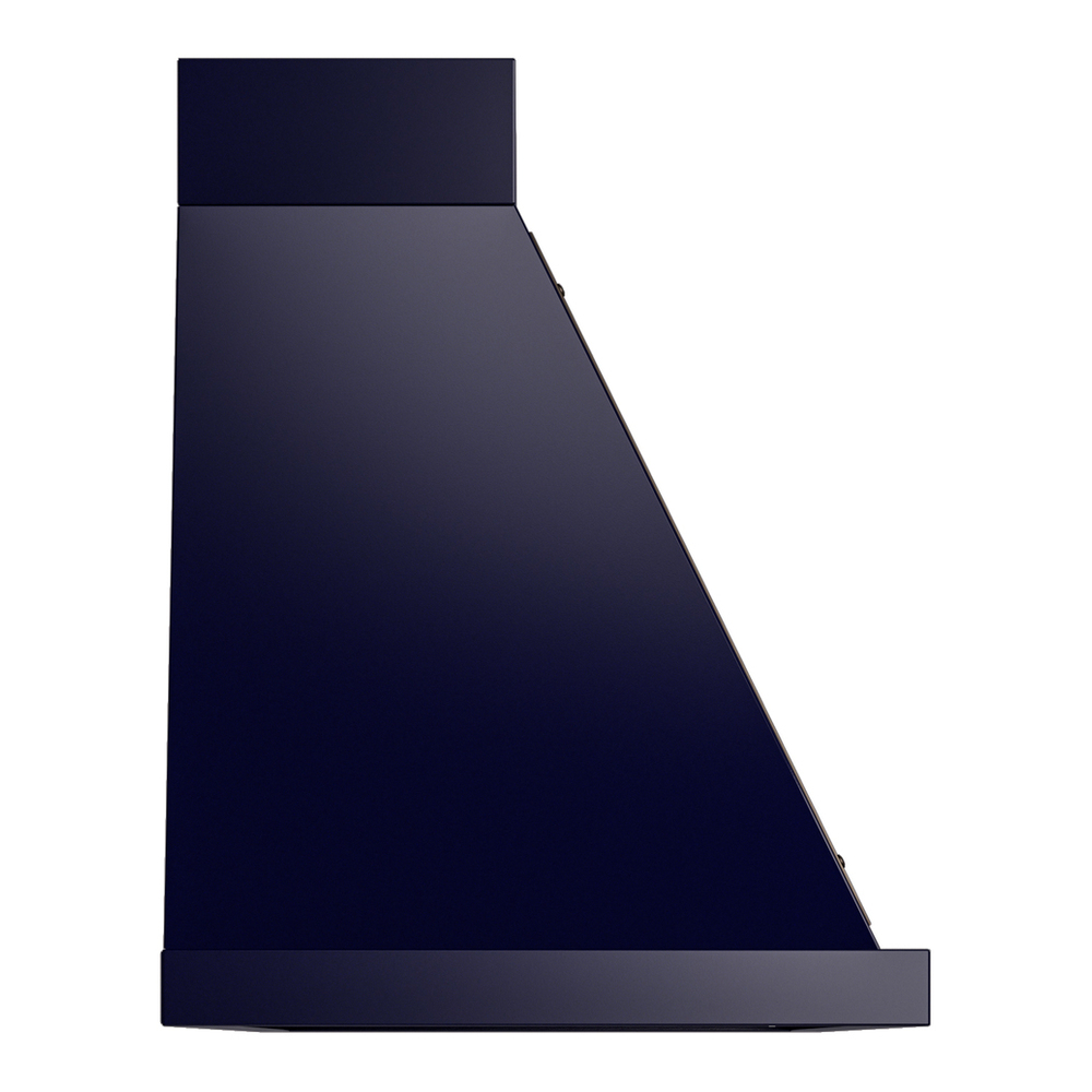 ILVE UANB60MBB Nostalgie II Noblesse 60 inch Range Hood with 600 CFM (Midnight Blue, Burnished) 4 ILVE UANB60MBB Nostalgie Noblesse 60" Range Hood, side view