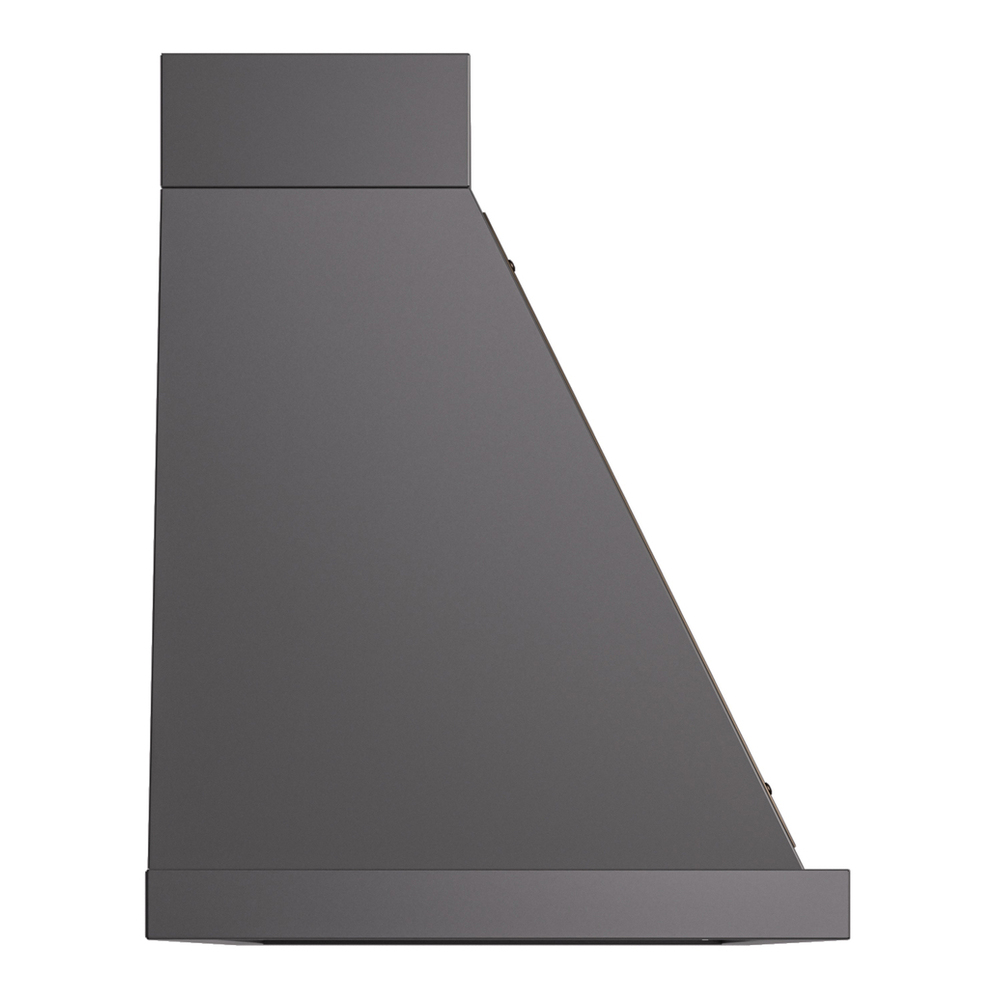 ILVE UANB60MGB Nostalgie II Noblesse 60 inch Range Hood with 600 CFM (Graphite Matte, Burnished) 4 ILVE UANB60MGB Nostalgie Noblesse 60" Range Hood, side view