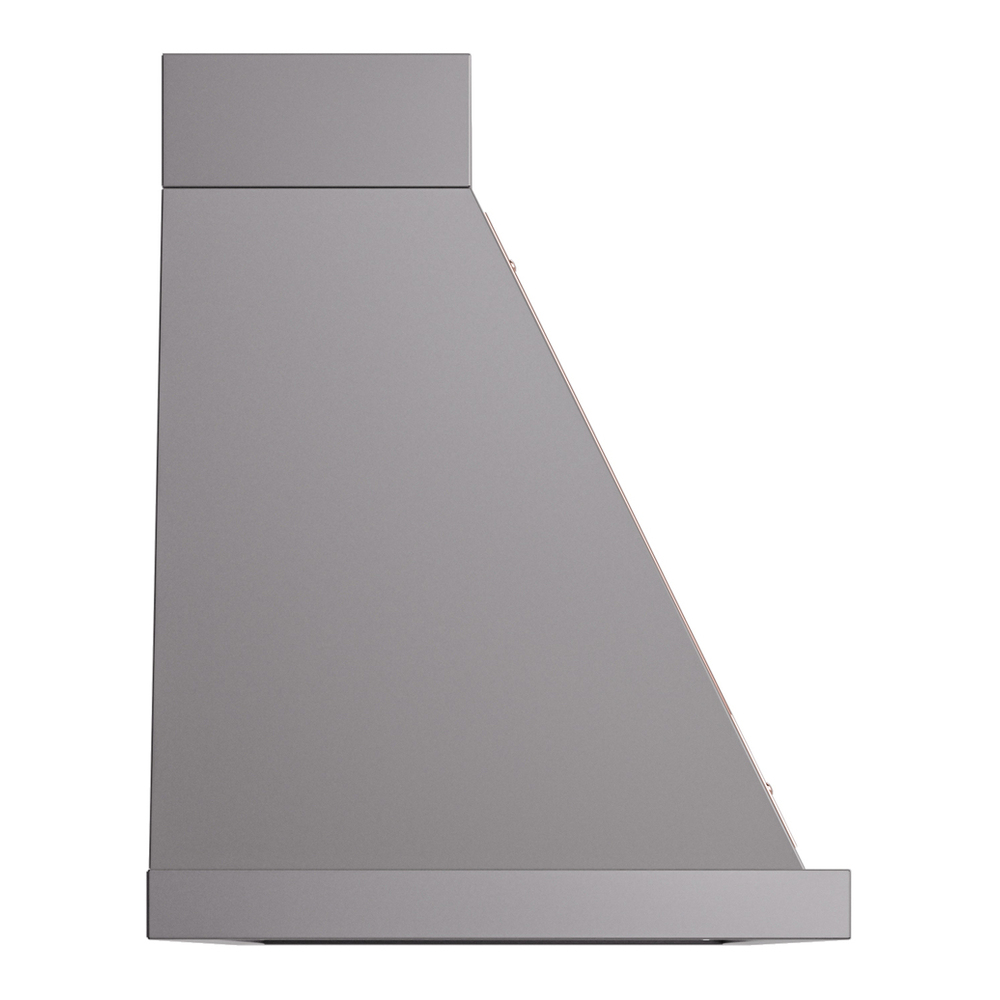 ILVE UANB60MGP Nostalgie II Noblesse 60 inch Range Hood with 600 CFM (Graphite Matte, Copper) 4 ILVE UANB60MGP Nostalgie Noblesse 60" Range Hood, side view