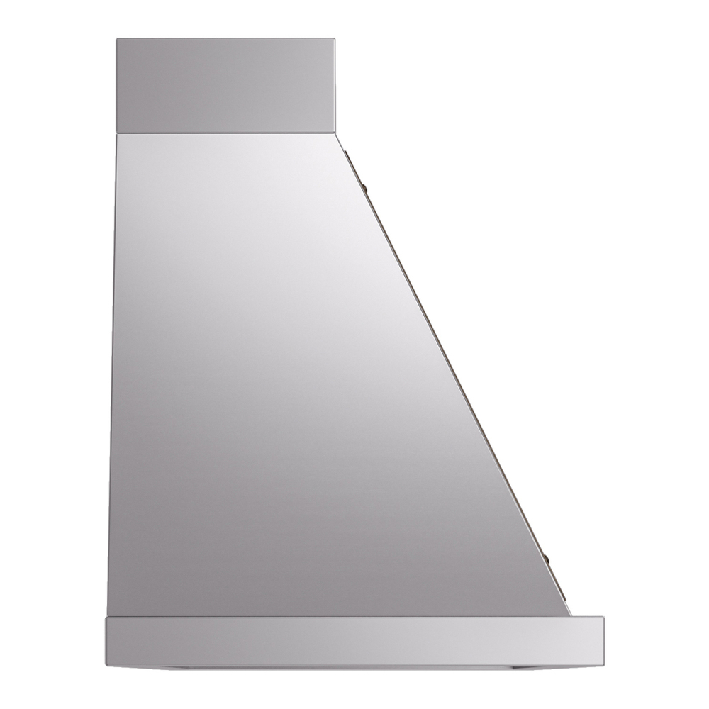 ILVE UANB60SSB Nostalgie II Noblesse 60 inch Range Hood with 600 CFM (Stainless Steel, Burnished) 4 ILVE UANB60SSB Nostalgie Noblesse 60" Range Hood, side view