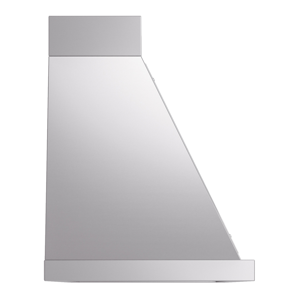 ILVE UANB60SSC Nostalgie II Noblesse 60 inch Range Hood with 600 CFM (Stainless Steel, Chrome) 4 ILVE UANB60SSC Nostalgie Noblesse 60" Range Hood, side view