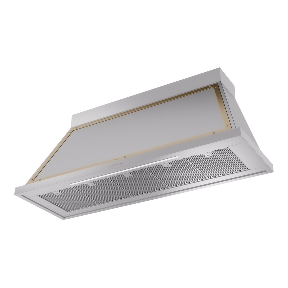 ILVE UANB60SSG Nostalgie II Noblesse 60 inch Range Hood with 600 CFM (Stainless Steel, Brass) 3 ILVE UANB60SSG Nostalgie Noblesse 60" Range Hood, bottom angled view