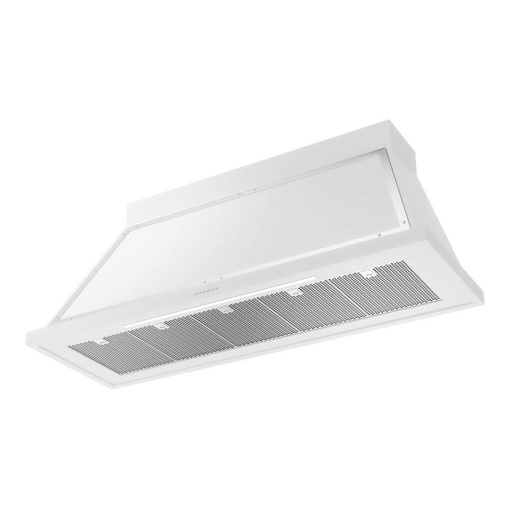 ILVE UANB60WHC Nostalgie II Noblesse 60 inch Range Hood with 600 CFM (White, Chrome) 3 ILVE UANB60WHC Nostalgie Noblesse 60" Range Hood, bottom angled view