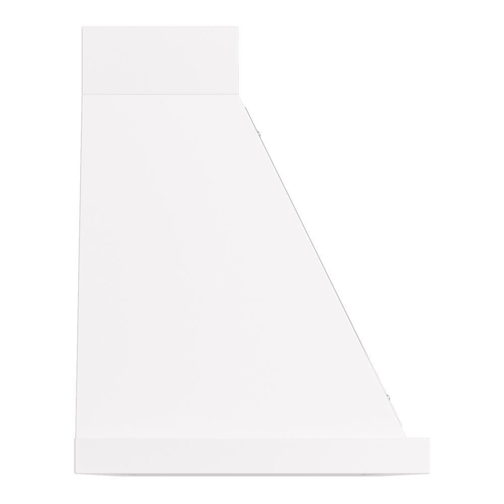 ILVE UANB60WHC Nostalgie II Noblesse 60 inch Range Hood with 600 CFM (White, Chrome) 4 ILVE UANB60WHC Nostalgie Noblesse 60" Range Hood, side view