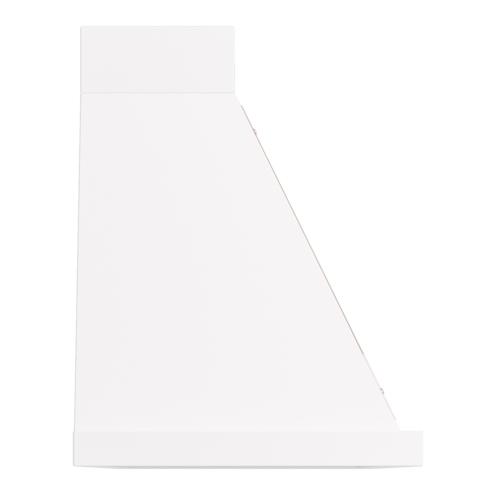 ILVE UANB60WHP Nostalgie II Noblesse 60 inch Range Hood with 600 CFM (White, Copper) 4 ILVE UANB60WHP Nostalgie Noblesse 60" Range Hood, side view