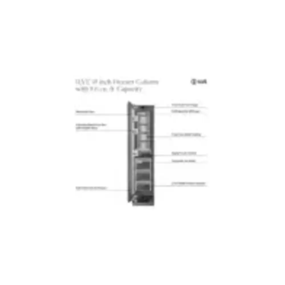 ILVE UFFC18SIN 18 inch Freezer Column with 8.6 cu. ft. Capacity, Automatic Ice Maker, up to 3.9 lb Daily Production, Full Size Ceiling LED Illumination Panel