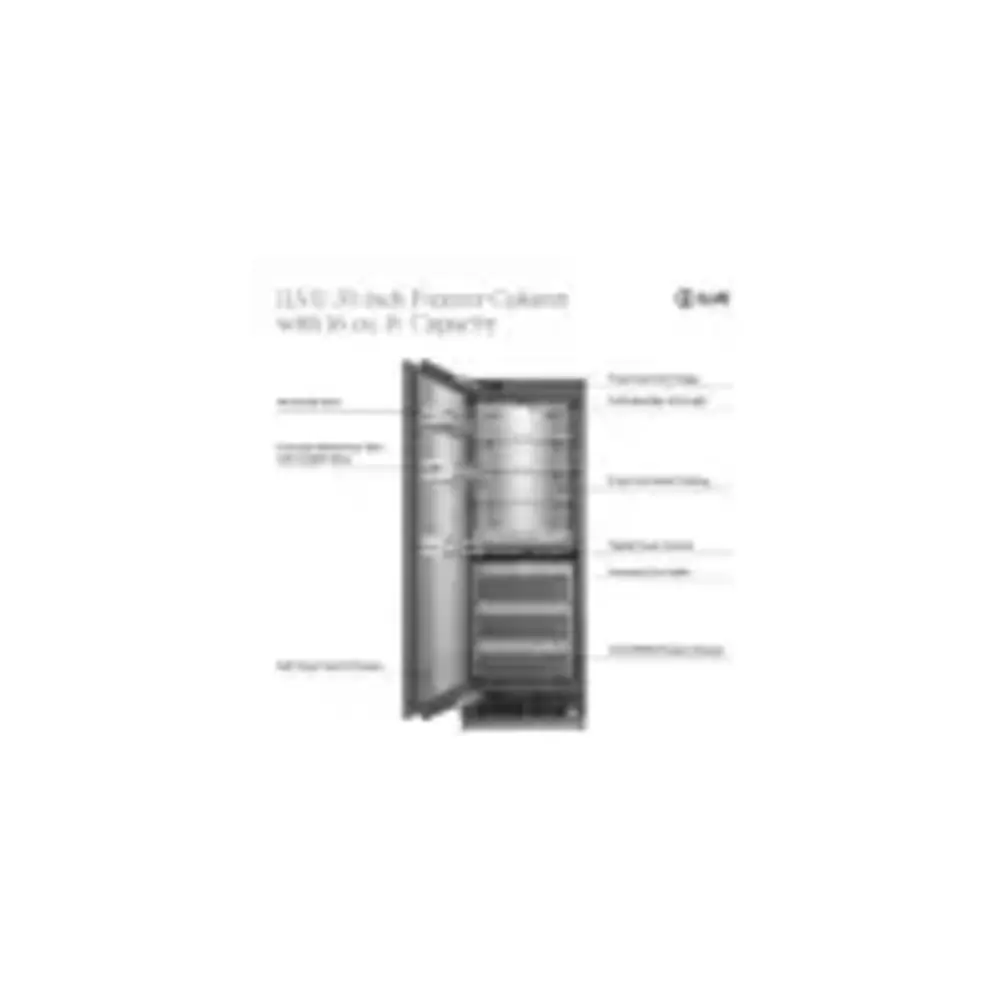 ILVE UFFC30SIN 30 inch Freezer Column with 16 cu. ft. Capacity, Automatic Ice Maker, up to 3.9 lb Daily Production, Full Size Ceiling LED Illumination Panel